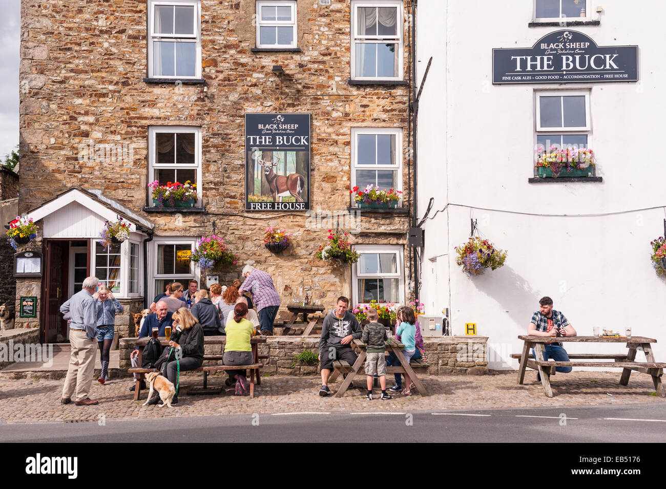 The Buck free House  at  Reeth , Swaledale in the Yorkshire Dales in Yorkshire , England , Britain , Uk Stock Photo