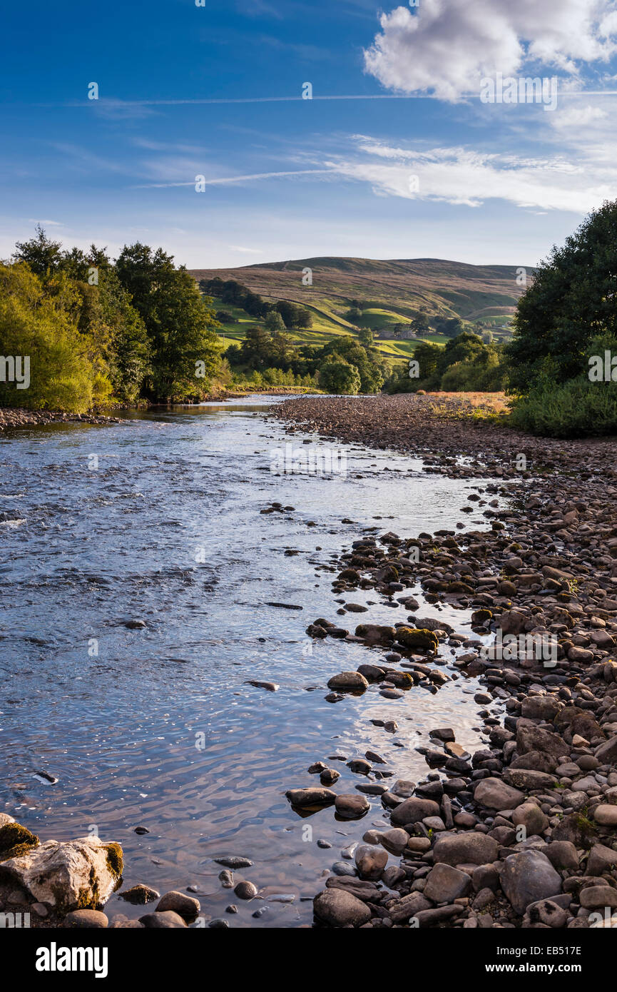 The river Swale at Swaledale in the Yorkshire Dales in Yorkshire , England , Britain , Uk Stock Photo