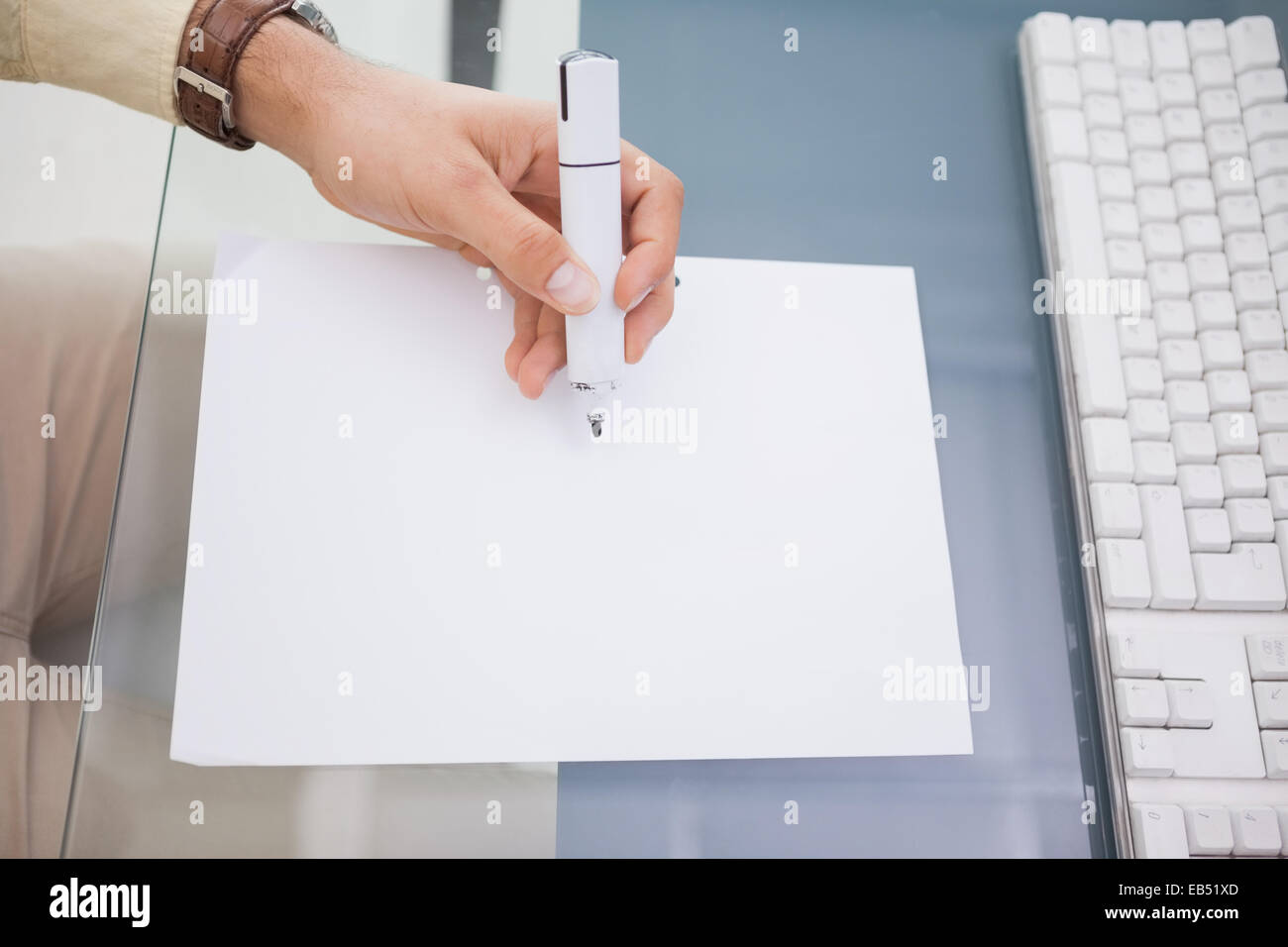 Hand of a businessman writing with a marker Stock Photo - Alamy