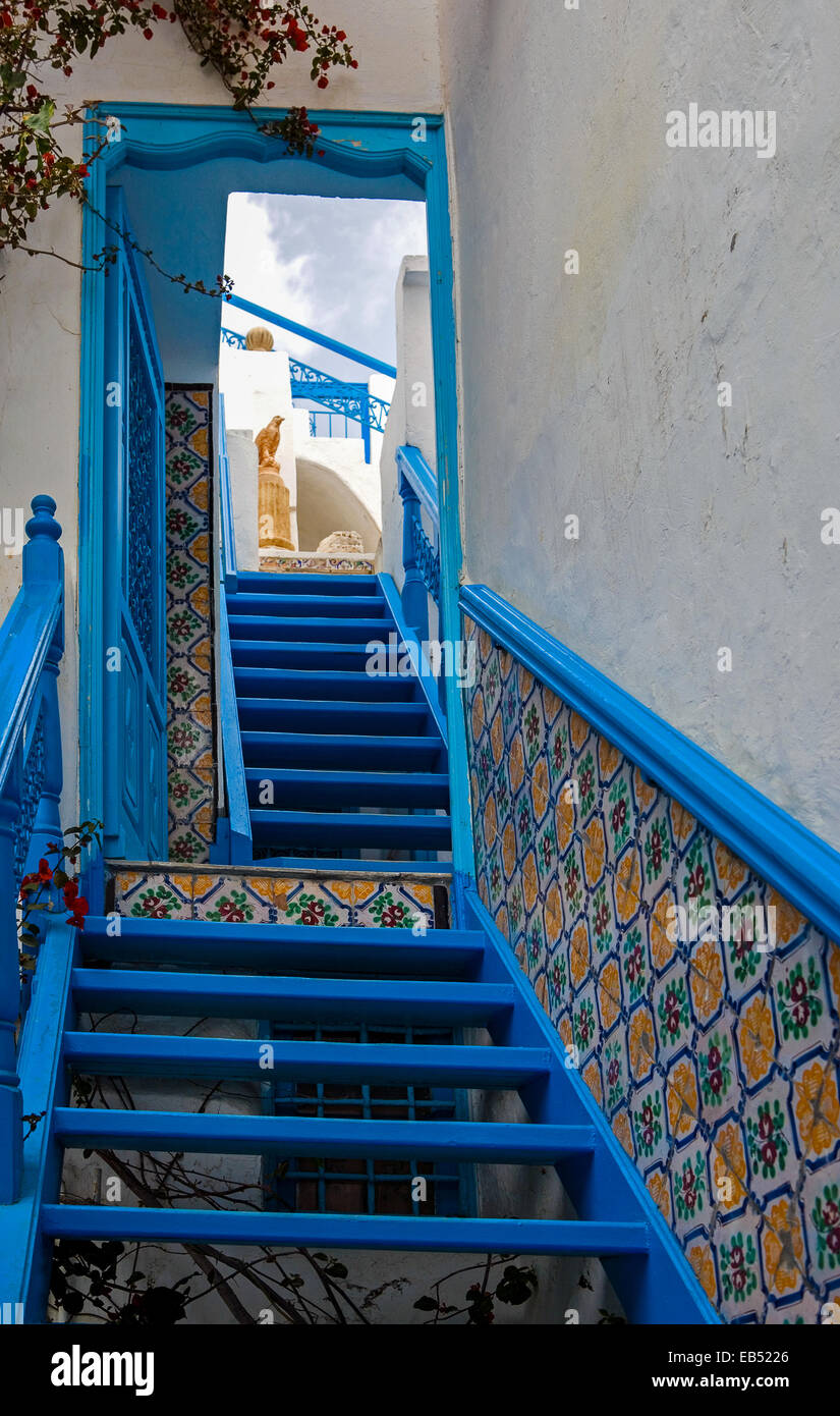 Tunisia, Sidi Bou Said, a traditional house in the country center Stock Photo