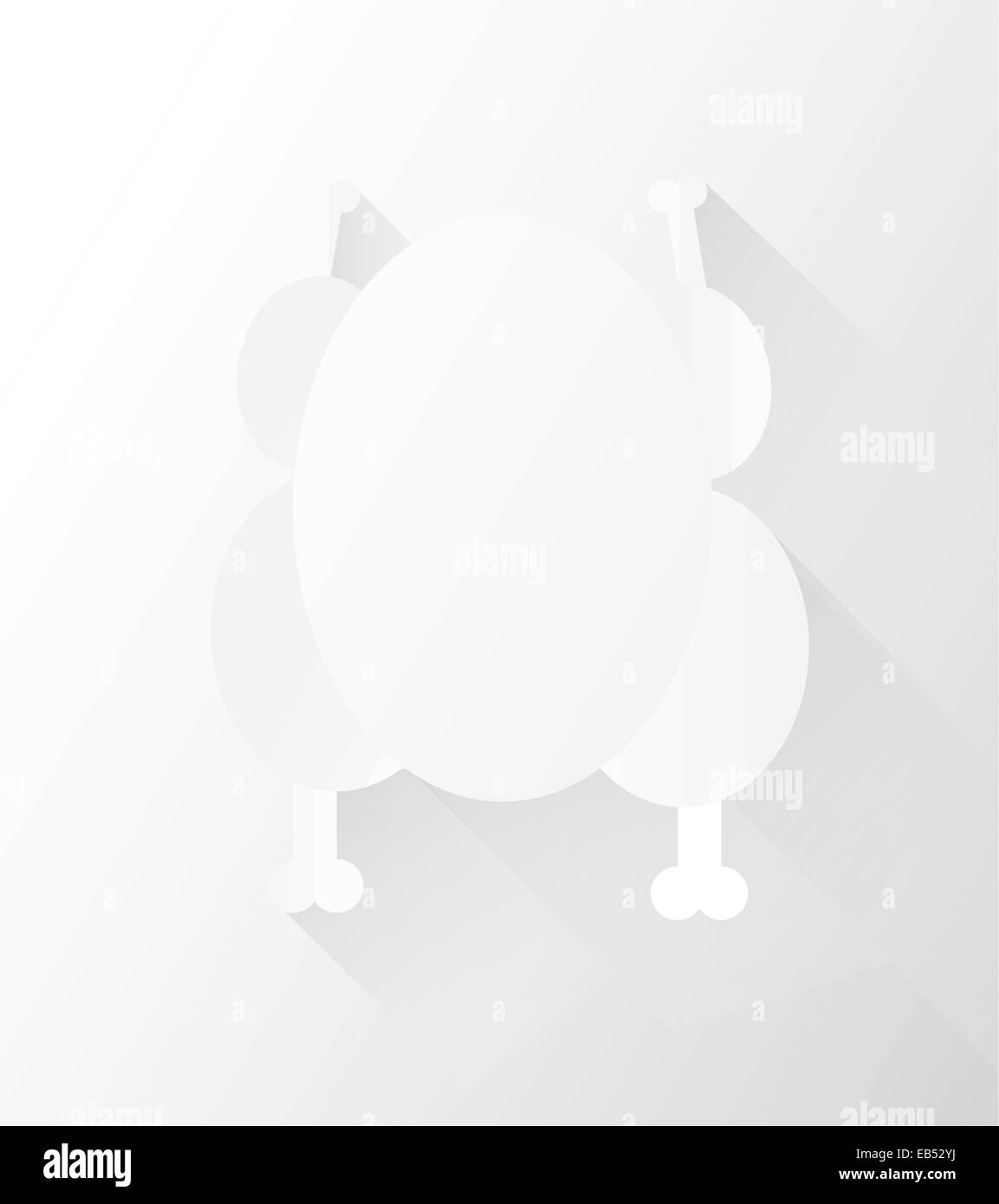 White poultry graphic vector on grey Stock Vector