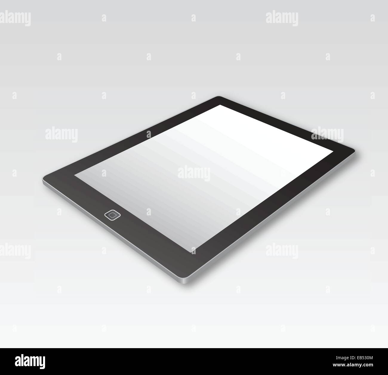 Digital tablet lying on grey surface Stock Vector