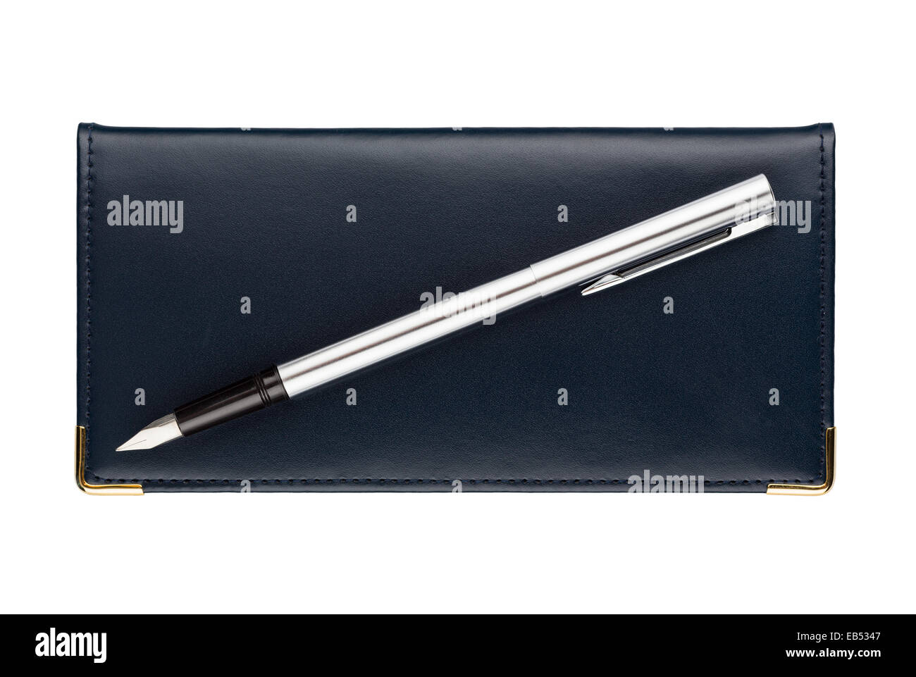 Organizer and fountain pen Stock Photo - Alamy