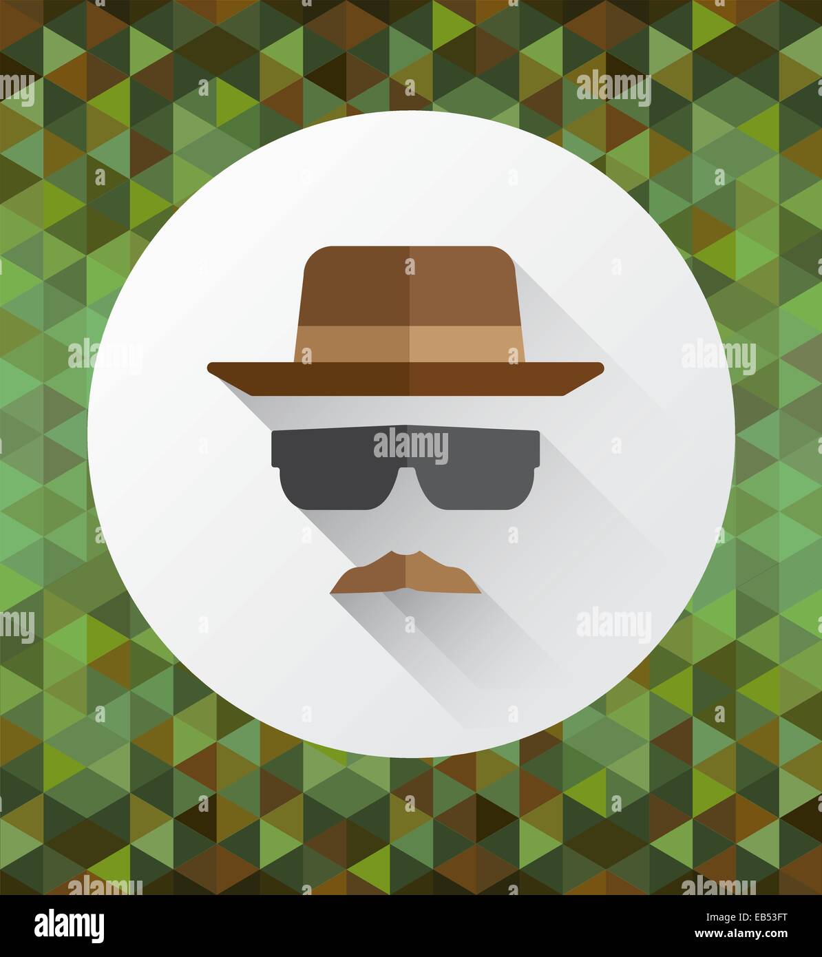 Hat mustache and sunglasses vector Stock Vector