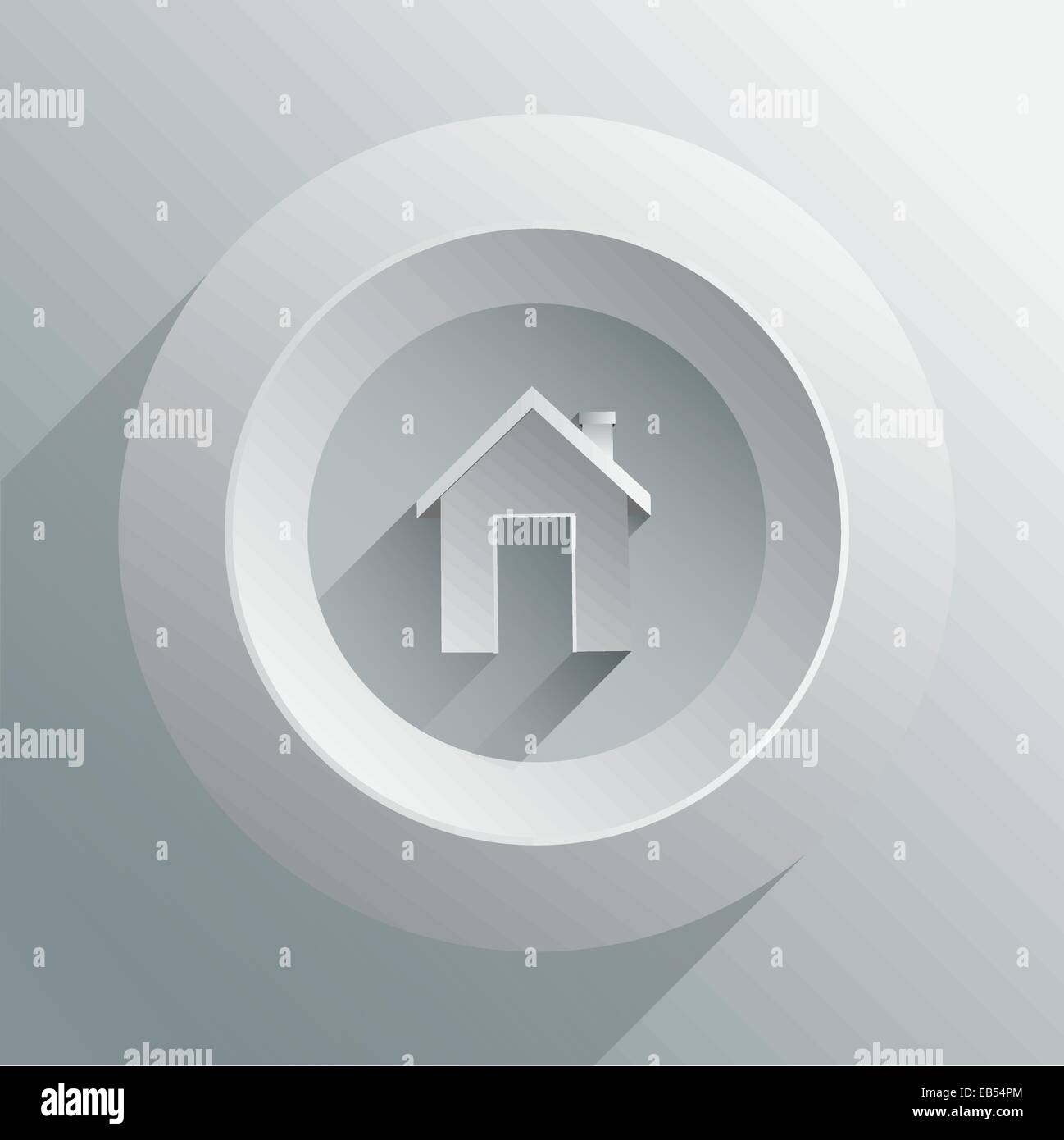 House vector in grey with circle Stock Vector