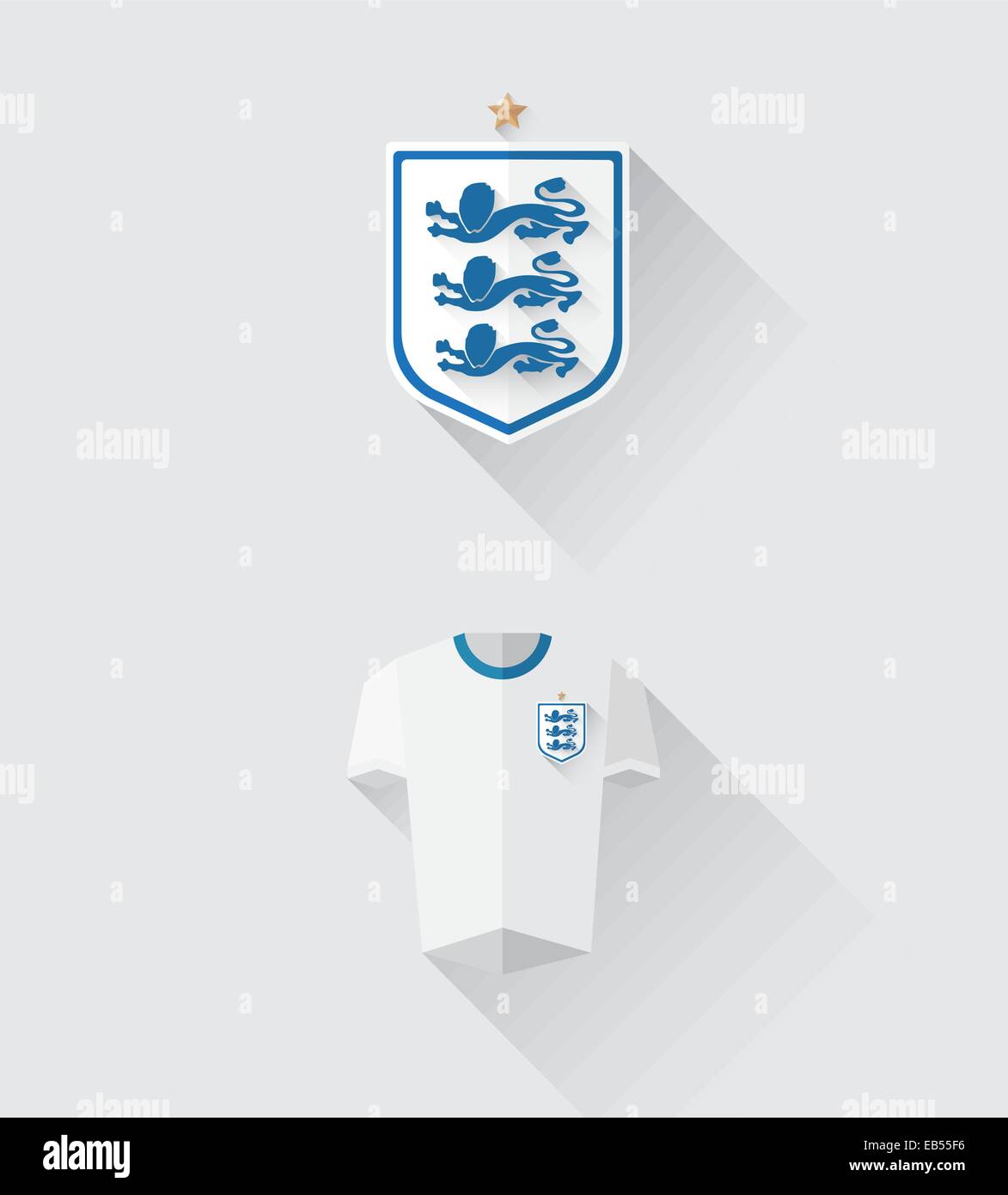 England jersey and crest vector Stock Vector Image & Art Alamy