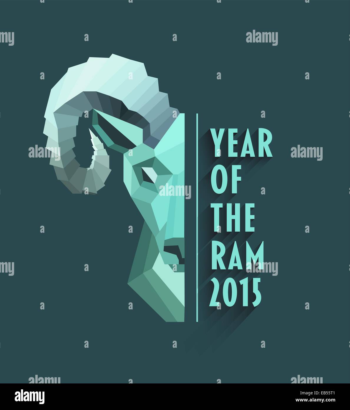 Year of the ram 2015 vector Stock Vector