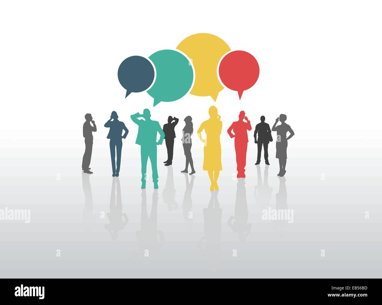 Business people with speech bubbles Stock Vector Image & Art - Alamy