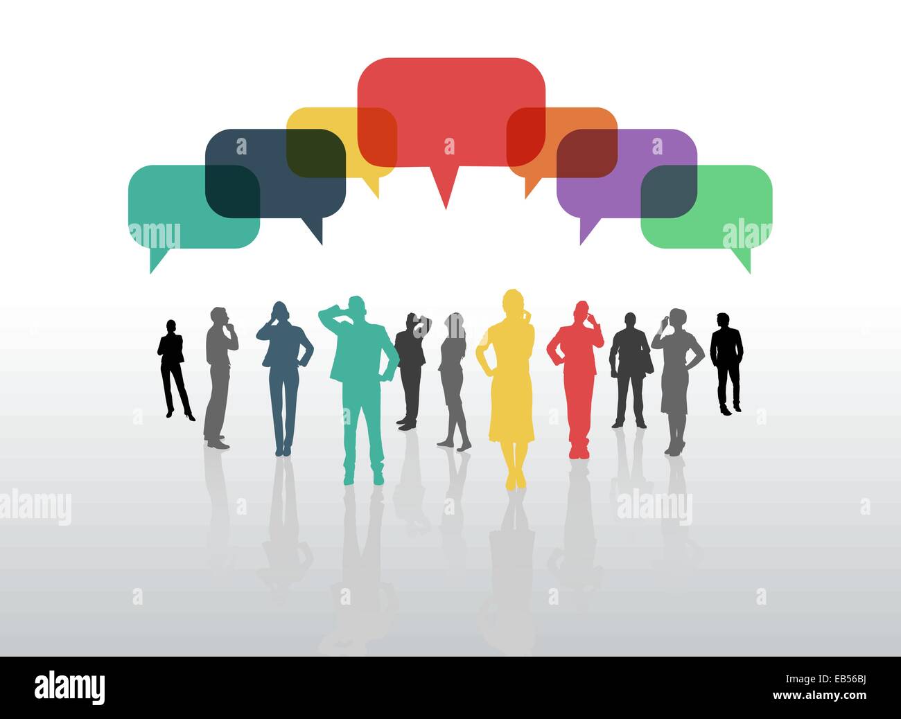 Business people with speech bubbles Stock Vector Image & Art - Alamy