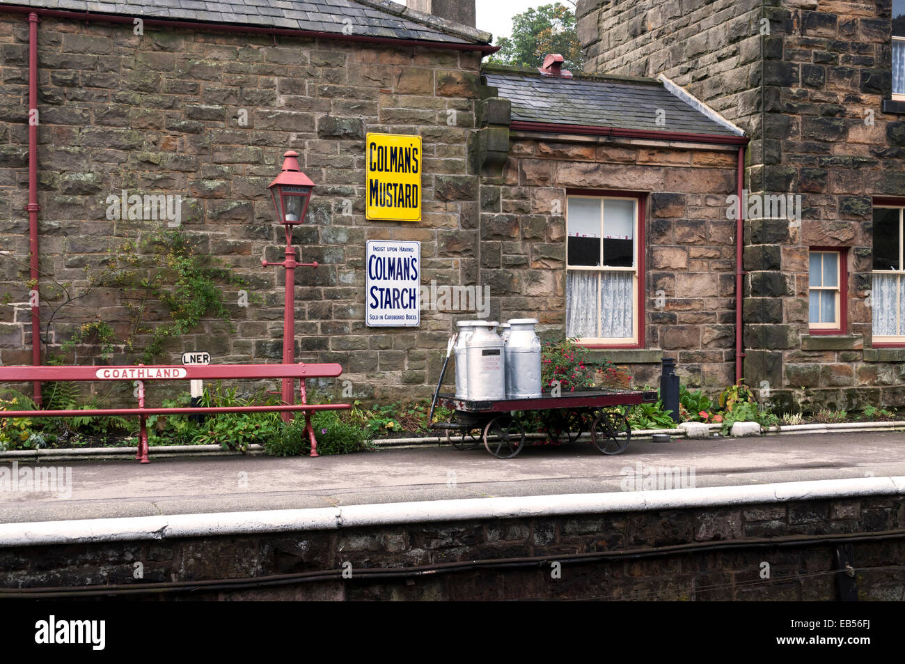 Goathland Railway Station used as Hogsmeade in the Harry Potter Films Stock Photo