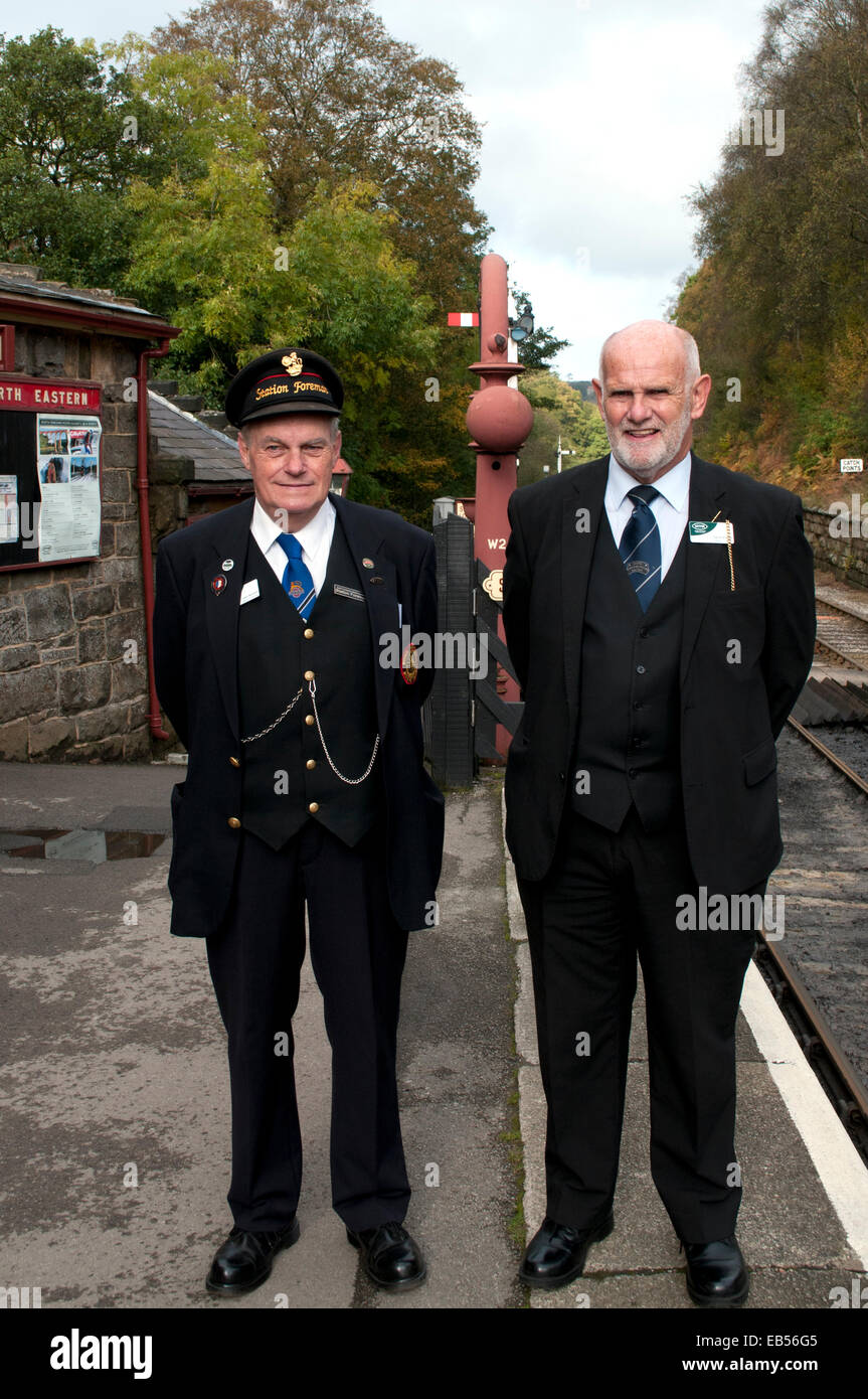 North Yorkshire Moors Railway Station Foreman at Goathland Station Stock Photo