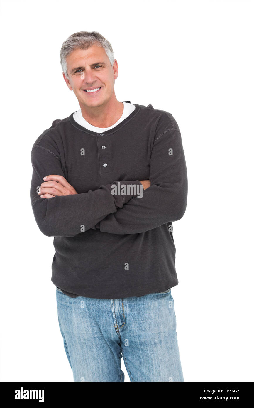 Casual man smiling at camera Stock Photo - Alamy