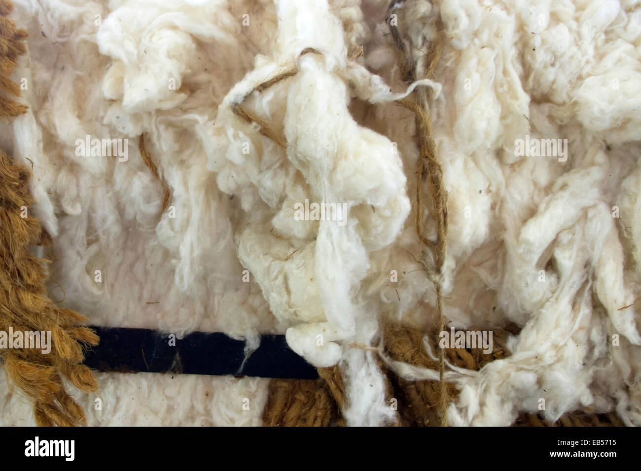 Bale of raw, unprocessed cotton Stock Photo