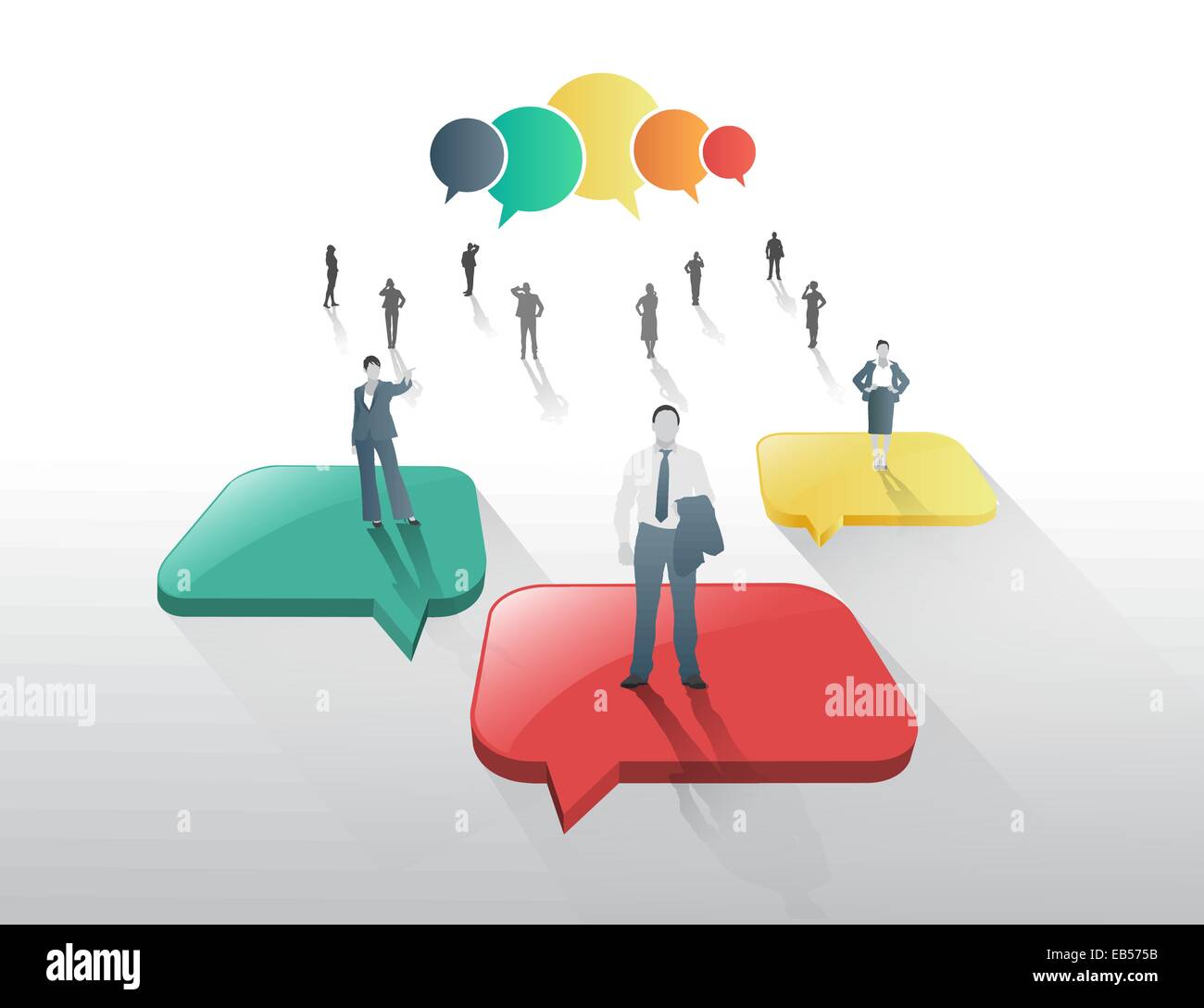 Business people with speech bubbles Stock Vector Image & Art - Alamy