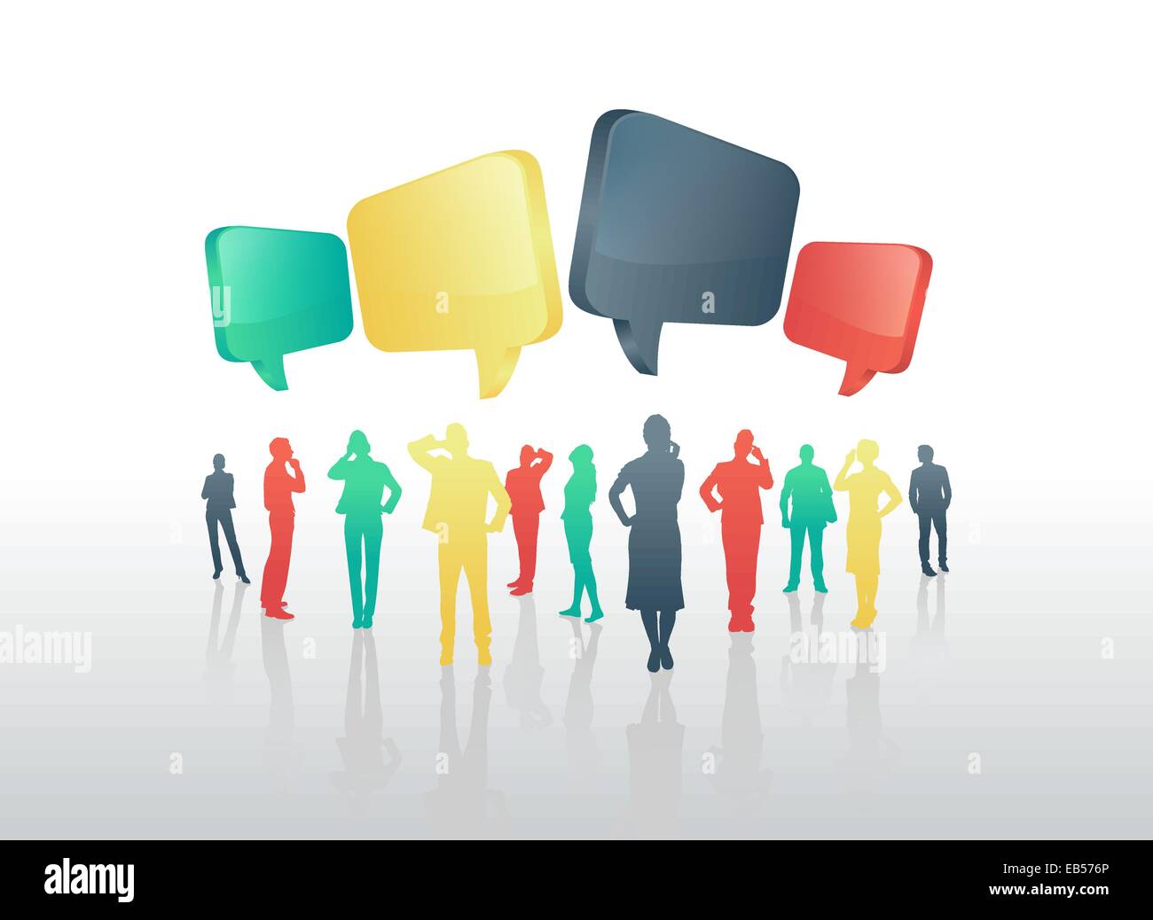 Business people with speech bubbles Stock Vector Image & Art - Alamy