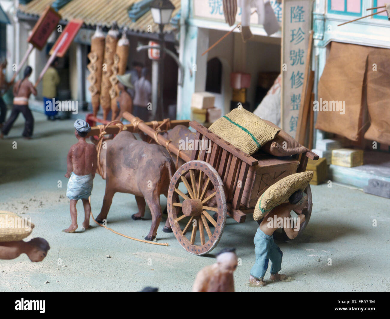 South East Asia Singapore Chinatown Miniature of ancient Chinese settlement in Singapore Stock Photo