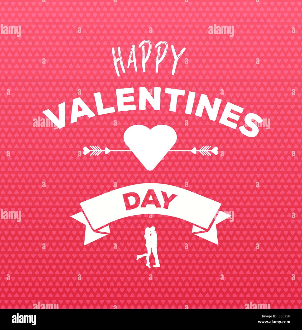 Happy valentines day vector on pink pattern Stock Vector Image & Art ...