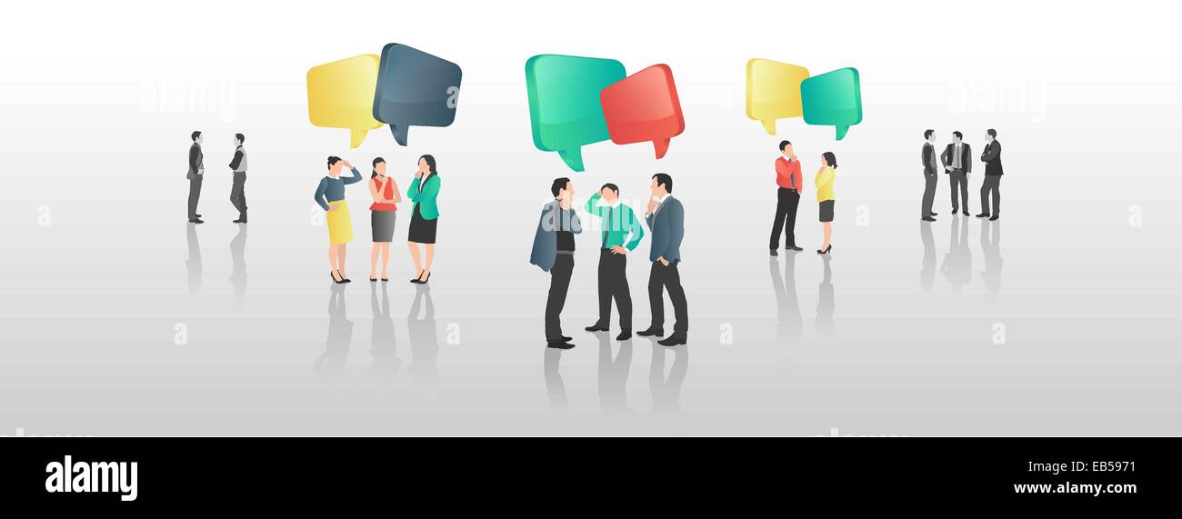 Business people with speech bubbles Stock Vector Image & Art - Alamy