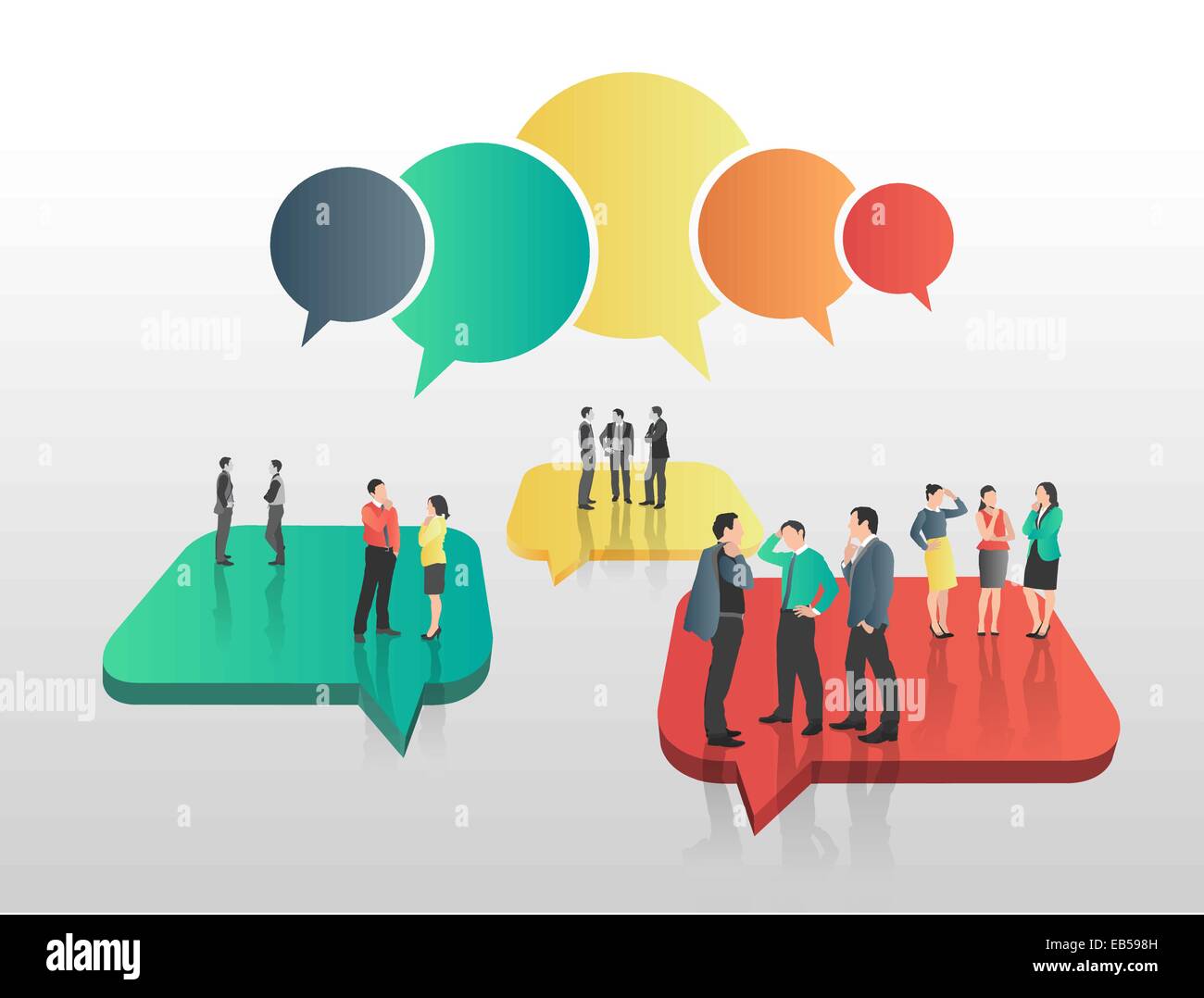 Business people with speech bubbles Stock Vector Image & Art - Alamy