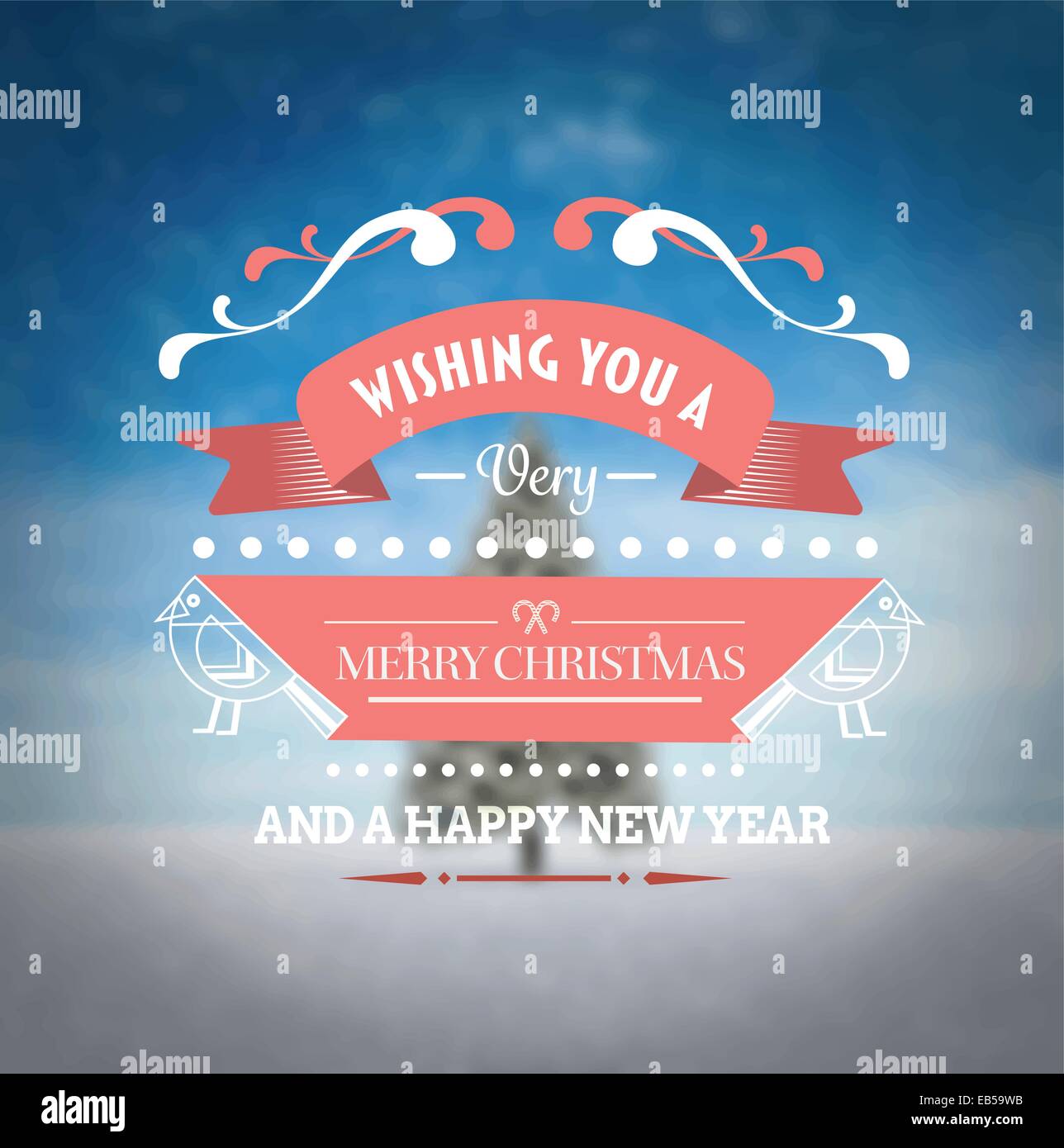 Snowy christmas scene Stock Vector Images Alamy