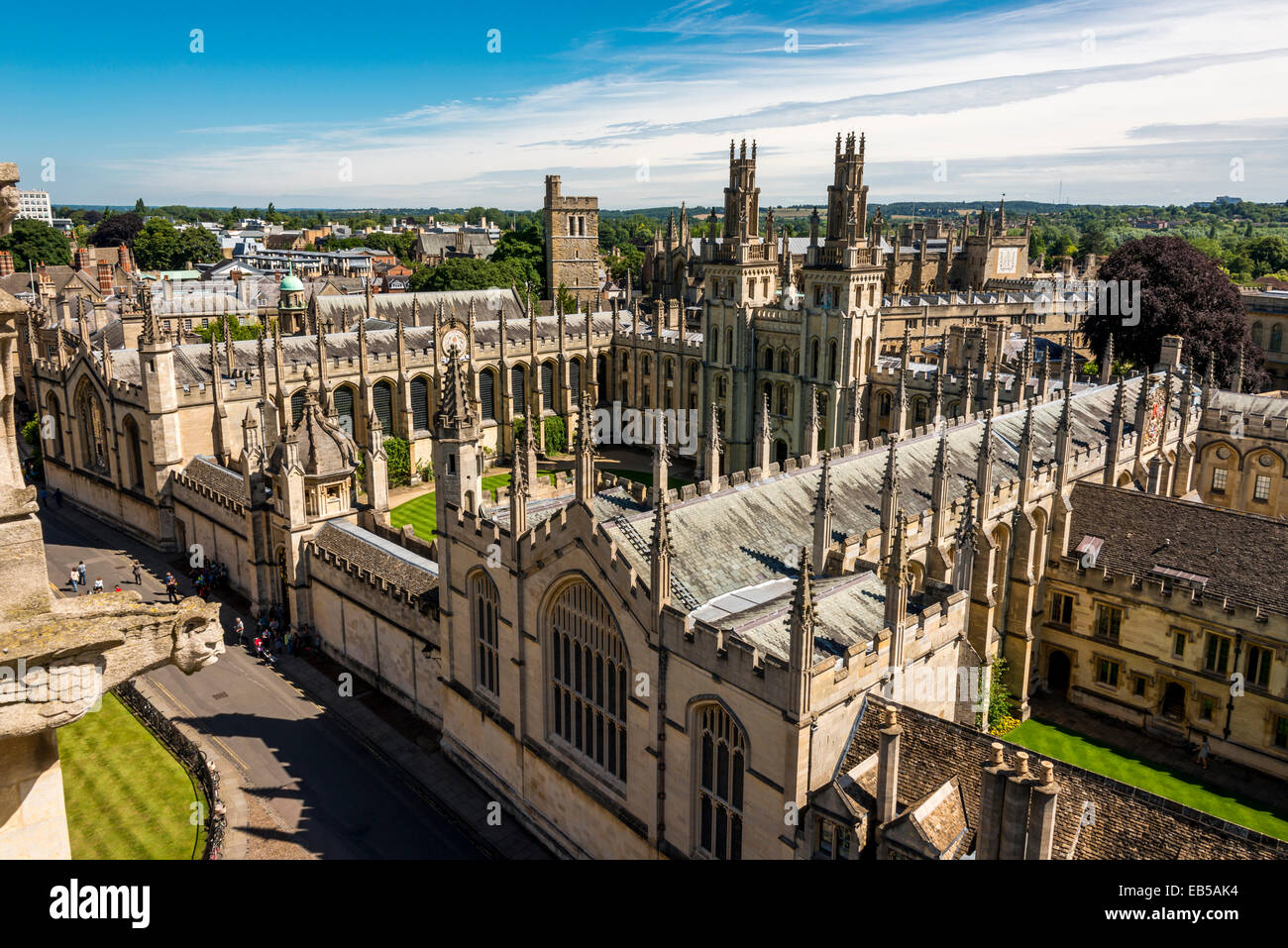 A view over the north quad of All souls College, Oxford Stock Photo