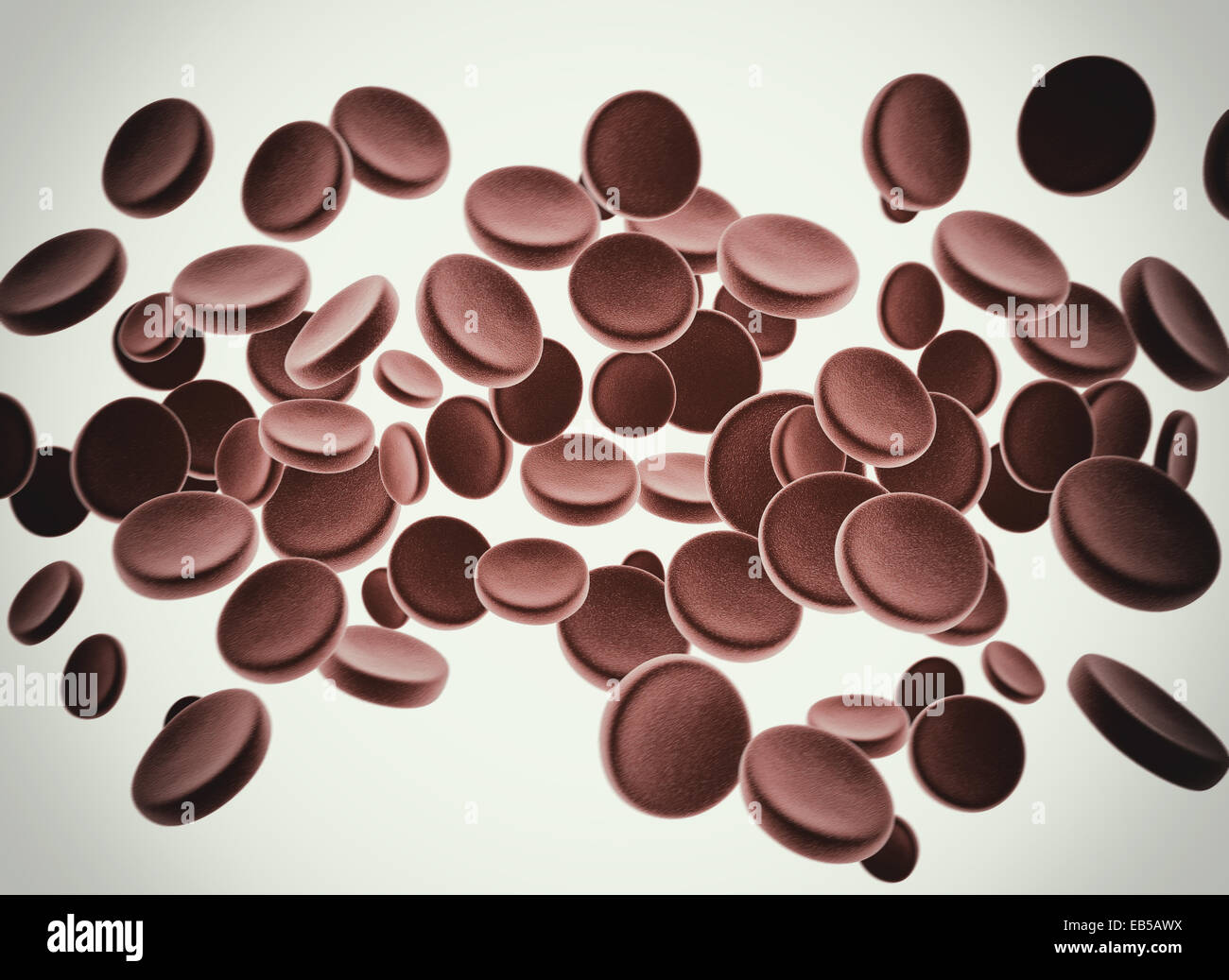 High resolution 3d render of red blood cells Stock Photo