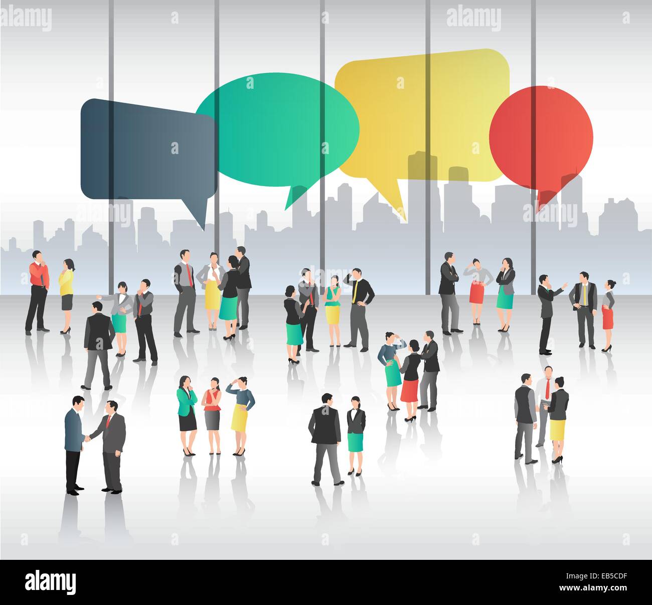Business people with speech bubbles Stock Vector Image & Art - Alamy