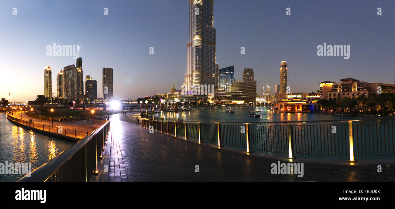 UAE Dubai Burj Khalifa Skyline Metropolis skyscrapers Stock Photo