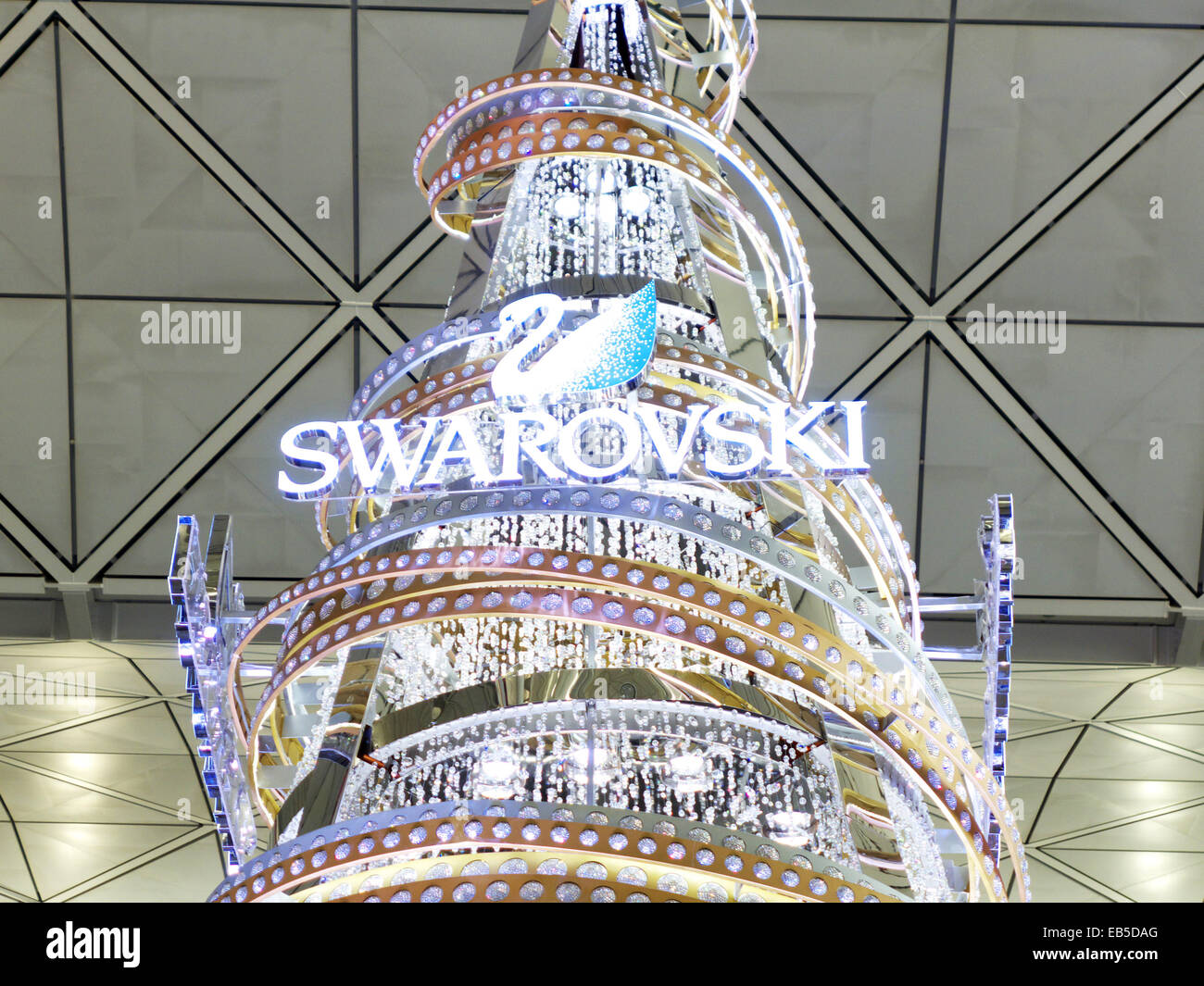 Swarovski display in Hong Kong International Airport Departure Hall Stock  Photo - Alamy