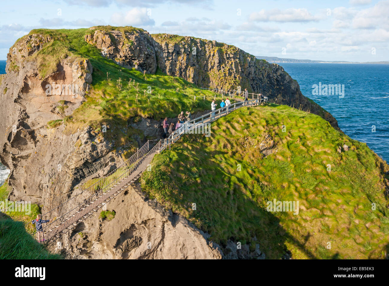 Belfast, Northern Ireland Aug 19, 2014 People crossing the Rope