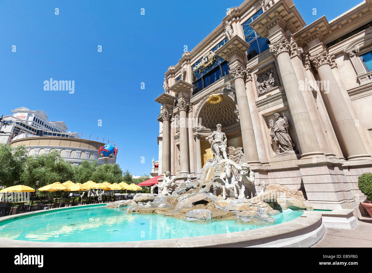 Exterior view of Caesar's Forum Shoppes in Las Vegas Nevada. Stock Photo