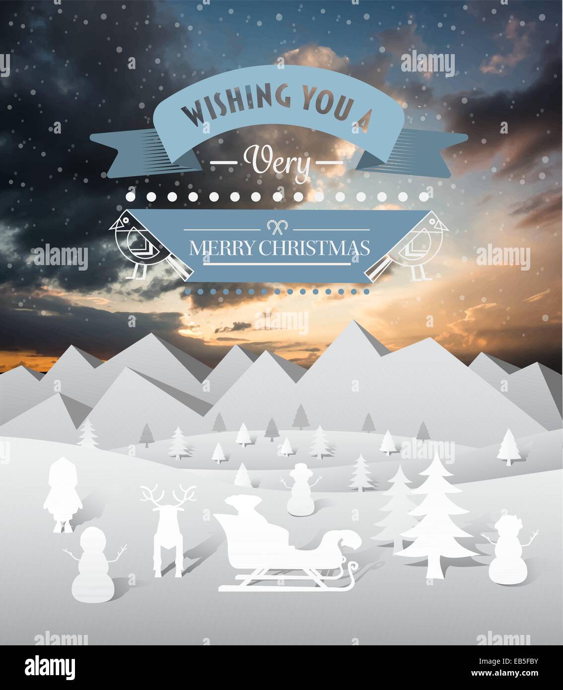 Merry christmas and happy new year vector Stock Vector Image & Art - Alamy