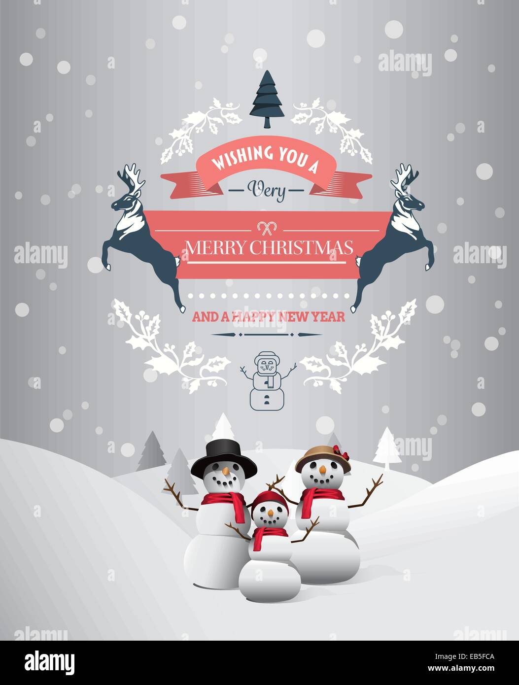 Merry christmas and happy new year vector Stock Vector Image & Art - Alamy