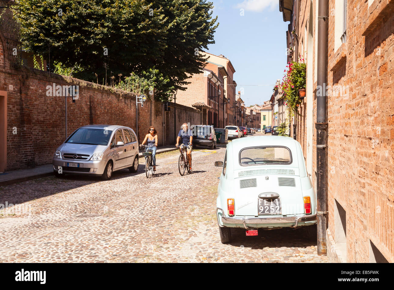 Via Beatrice Il d Este in the city of Ferrara Italy. Part of the