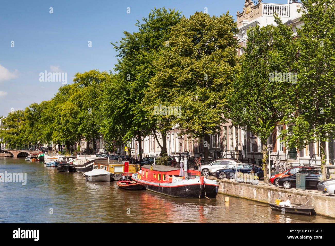 The Keizersgracht canal in Amsterdam. The area is designated as a World Heritage Site by UNESCO. Stock Photo