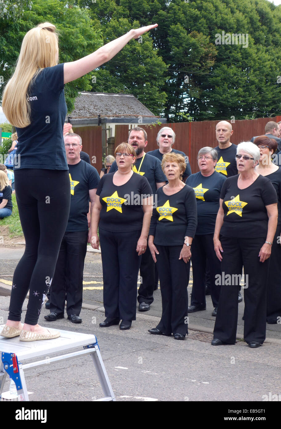 Rock Choir Performing at Stourbridge Carnival, Black Country Festival
