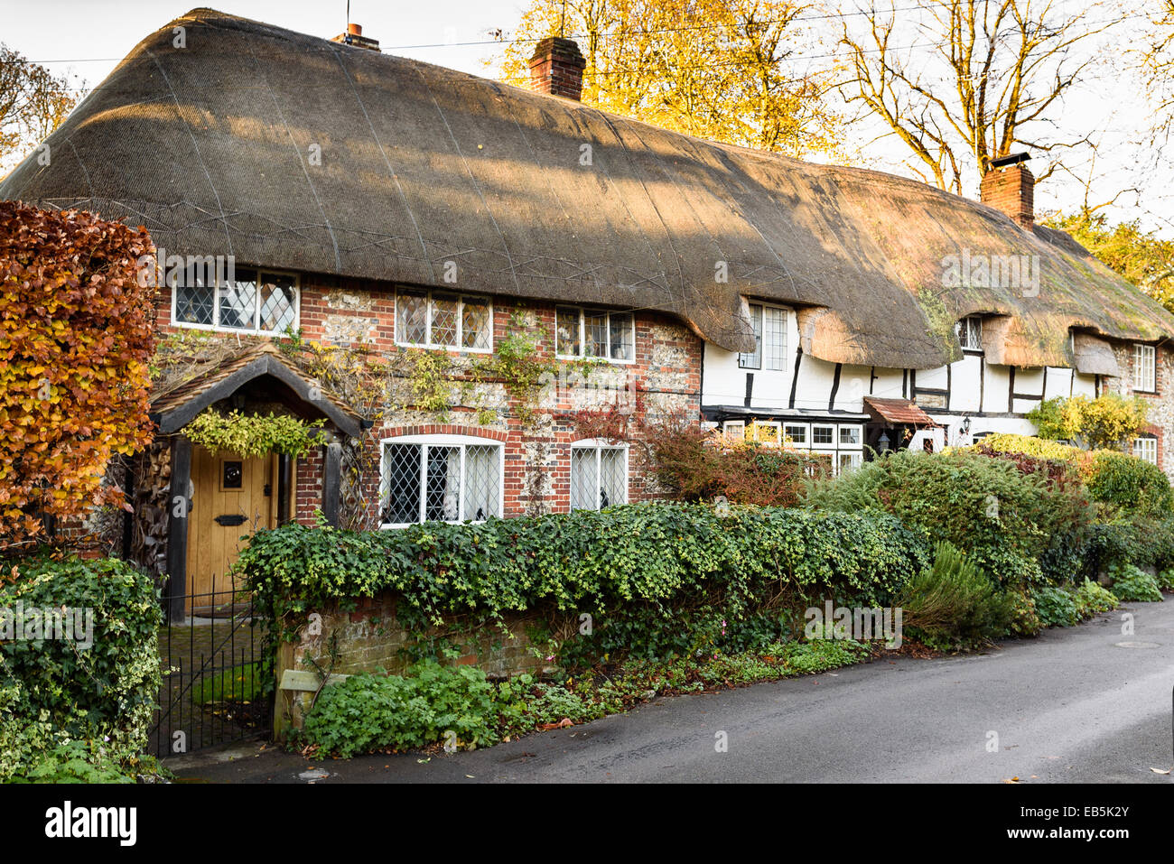 A row of lovely thatched cottages in Monks Risborough near Princes