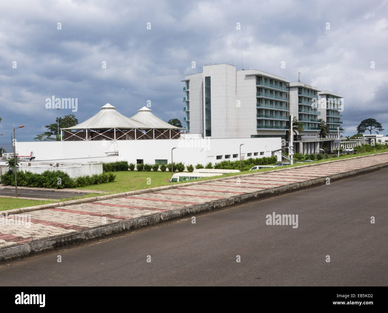 Sofitel Hotel building and facade in Sipopo near the capital city of Malabo, Equatorial Guinea, Africa Stock Photo