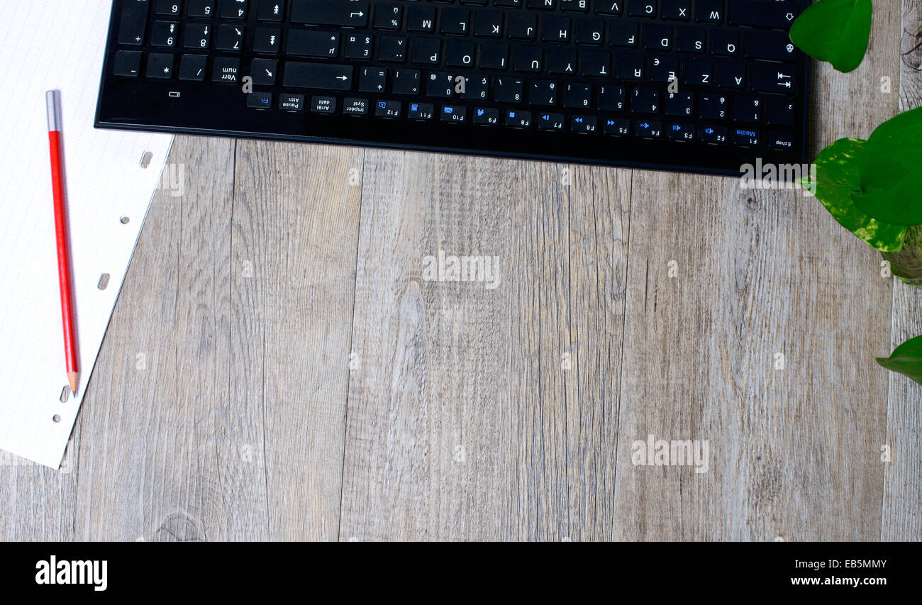 computer keyboard with some paper Stock Photo Alamy