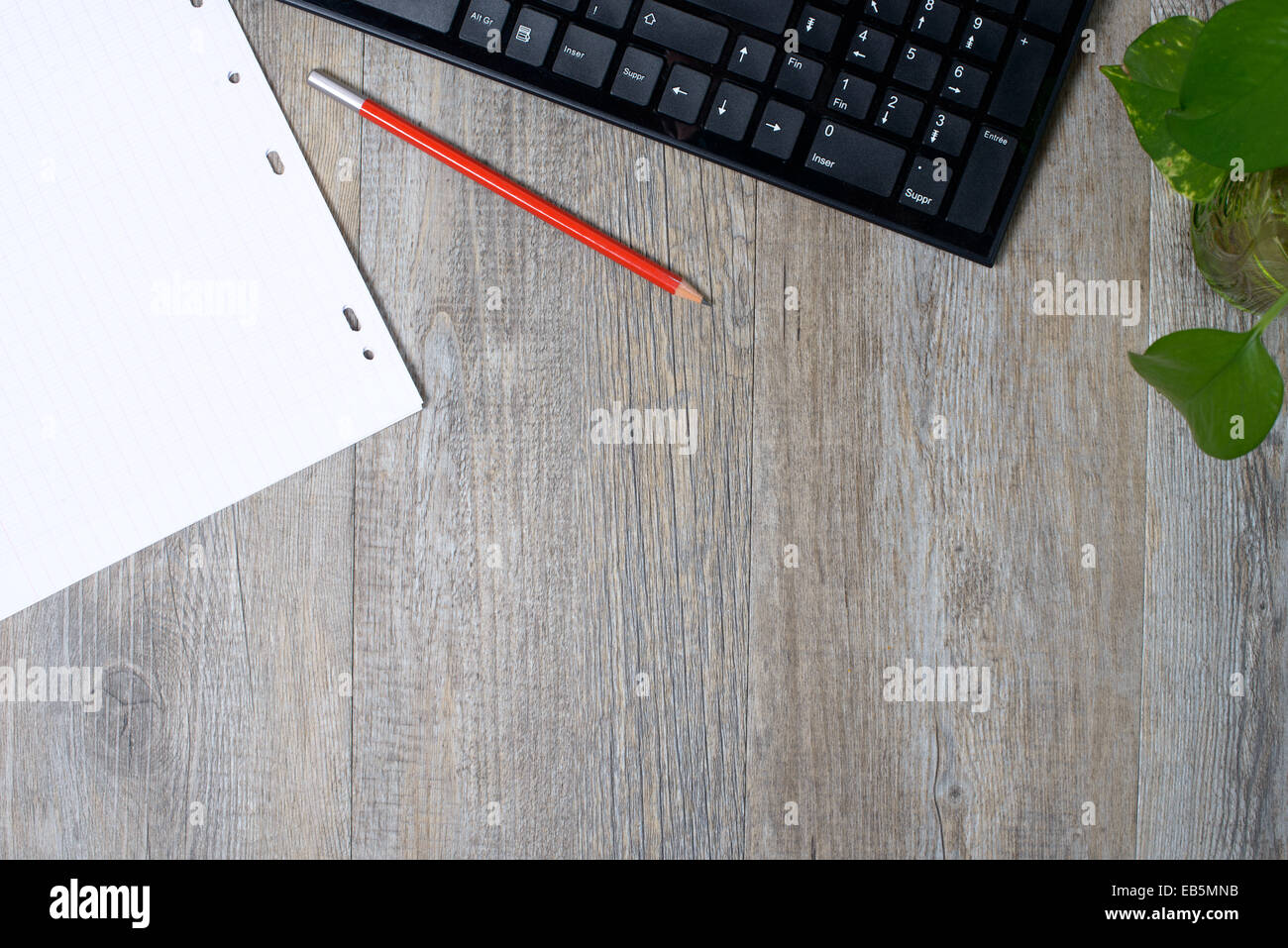 computer keyboard with some paper Stock Photo Alamy