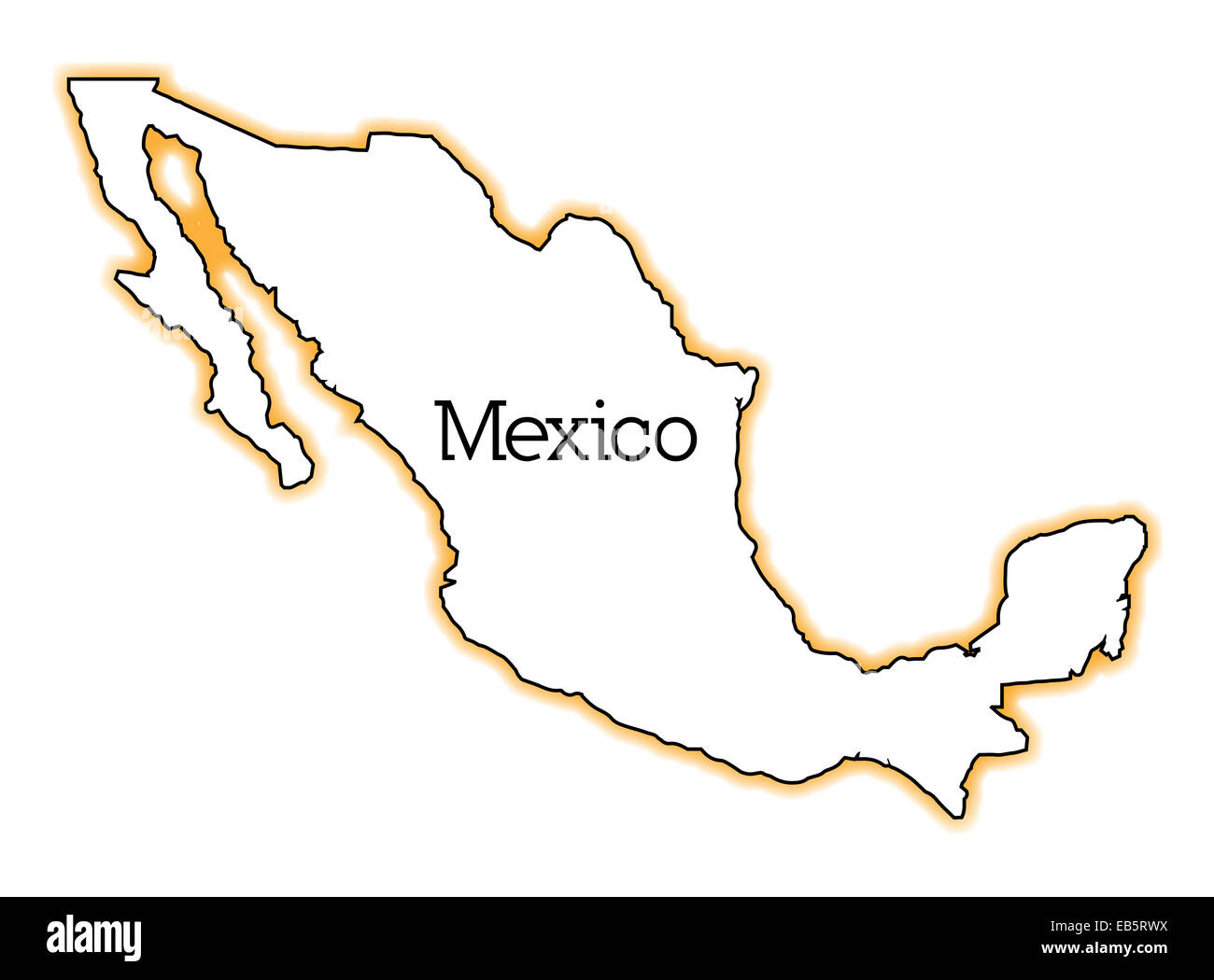 outline-map-of-mexico-over-a-white-background-stock-photo-alamy