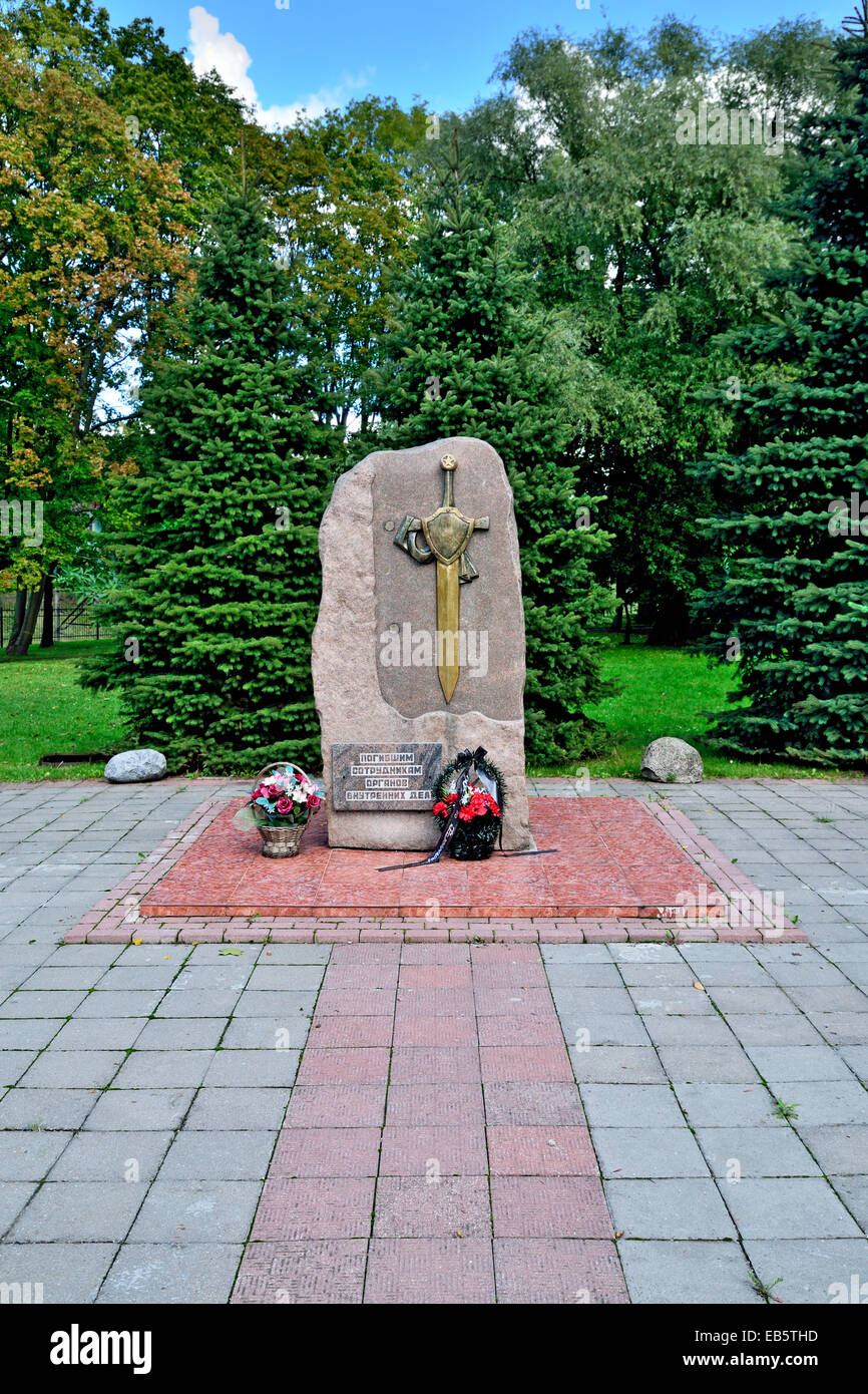 Monument to the lost employees of bodies of internal Affairs. Kaliningrad, Russia Stock Photo