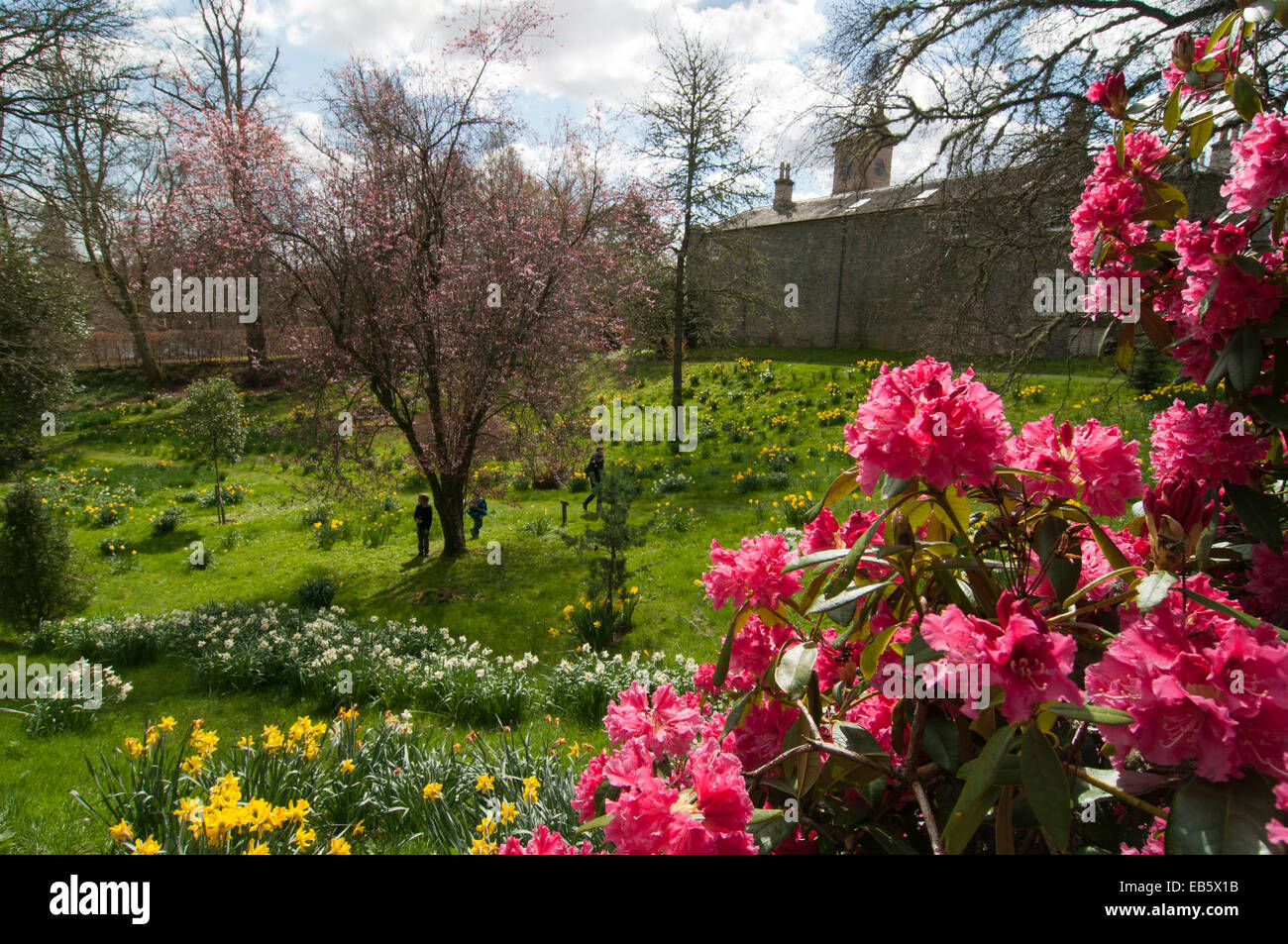 Sunken Garden by Bowhill House, Selkirk Stock Photo