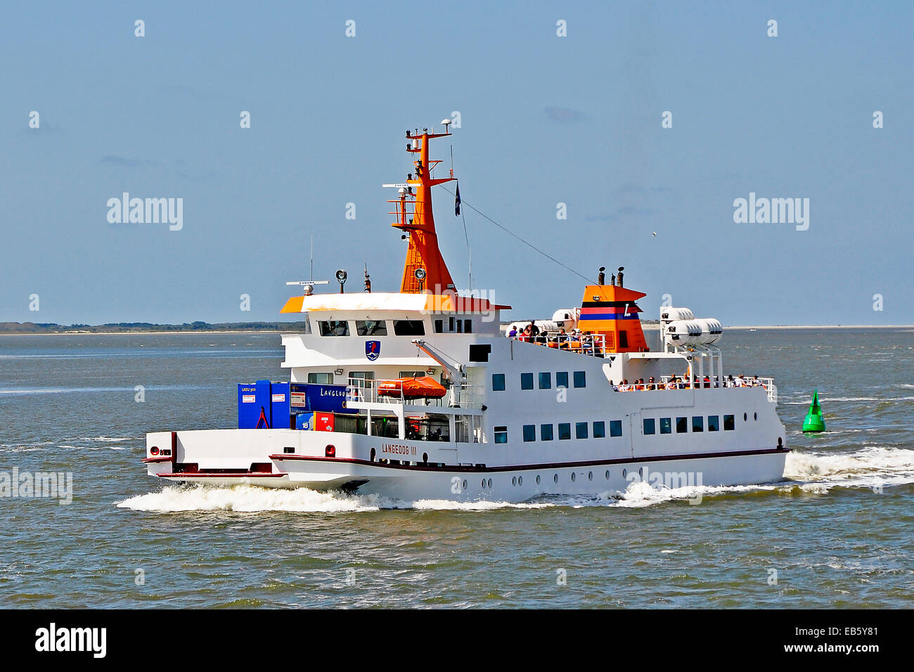 Faehrschiff Langeoog III Stock Photo