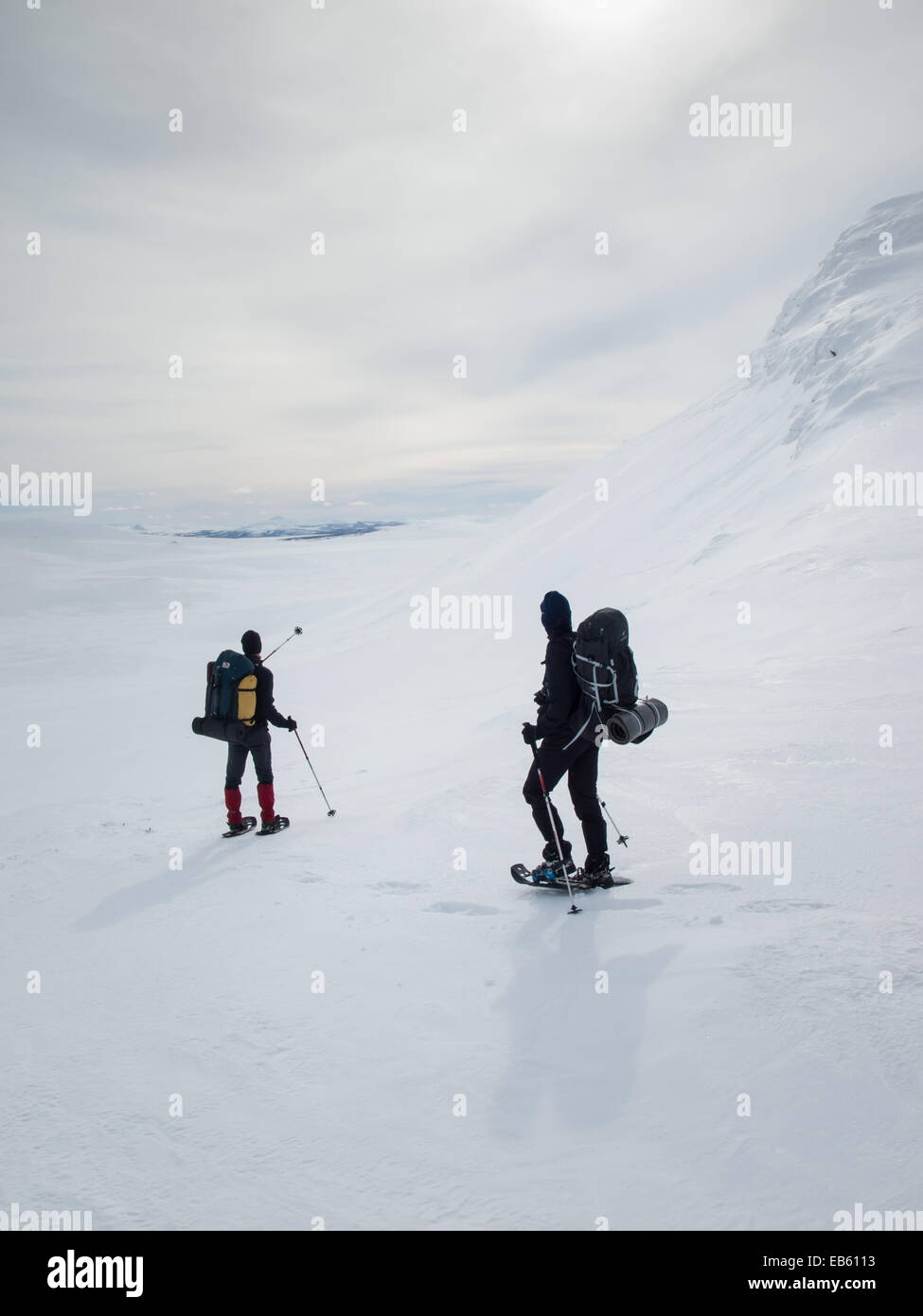 Huldraheimen, Gausdal Westfjel, Norway Winter Backpacking Trip 2014. Stock Photo