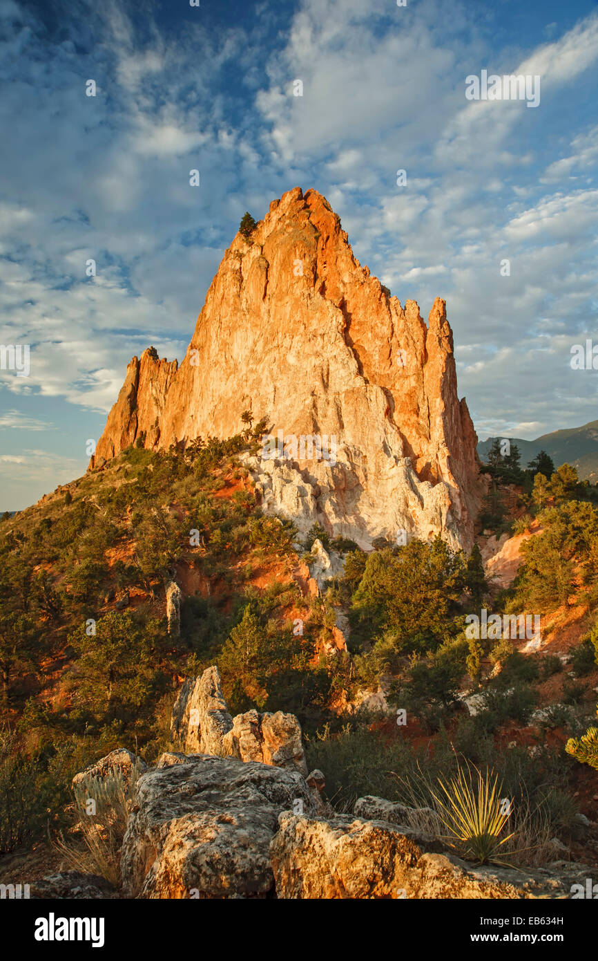 Gray Rock (Cathedral Rock), Garden of the Gods Park, Colorado Springs, Colorado USA Stock Photo