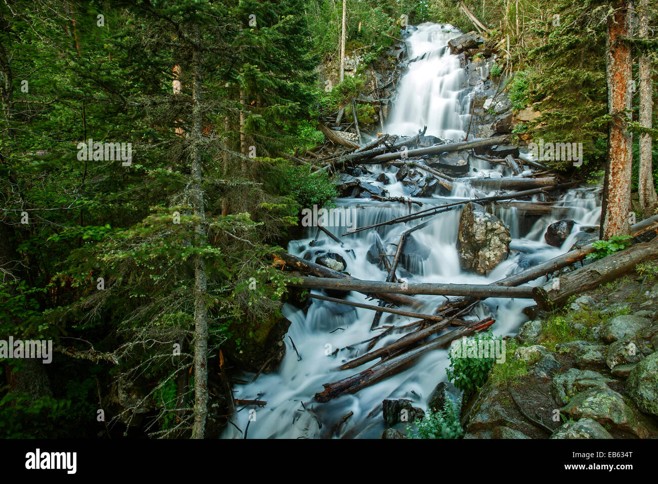 Fern Falls, Fern Lake Trail, Rocky Mountain National Park, Colorado USA