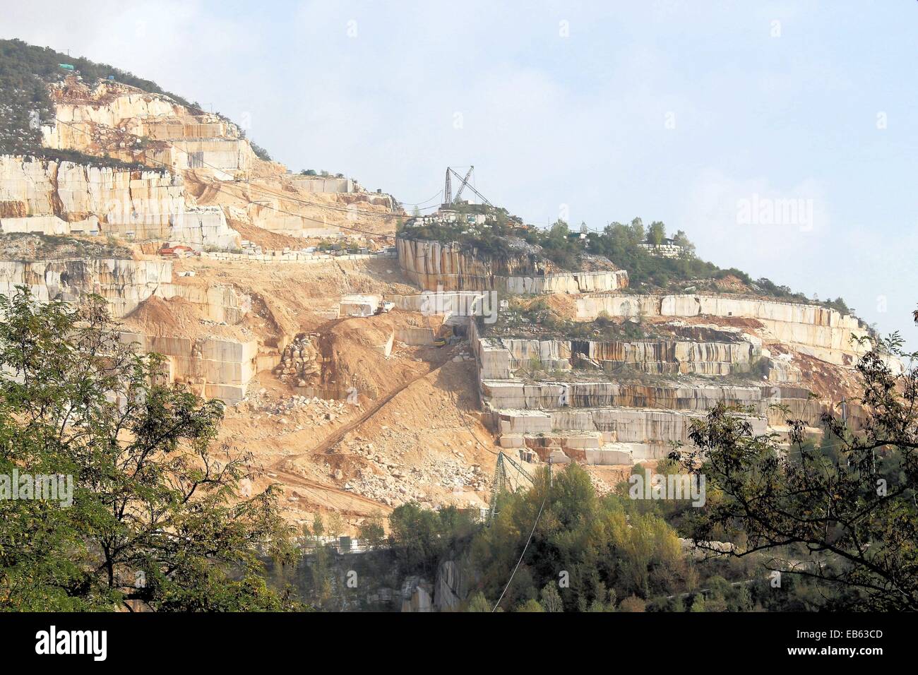 marble quarries in northern Italy Stock Photo Alamy