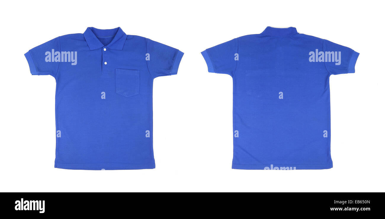 blank polo shirt set (front, back) on white background Stock Photo - Alamy