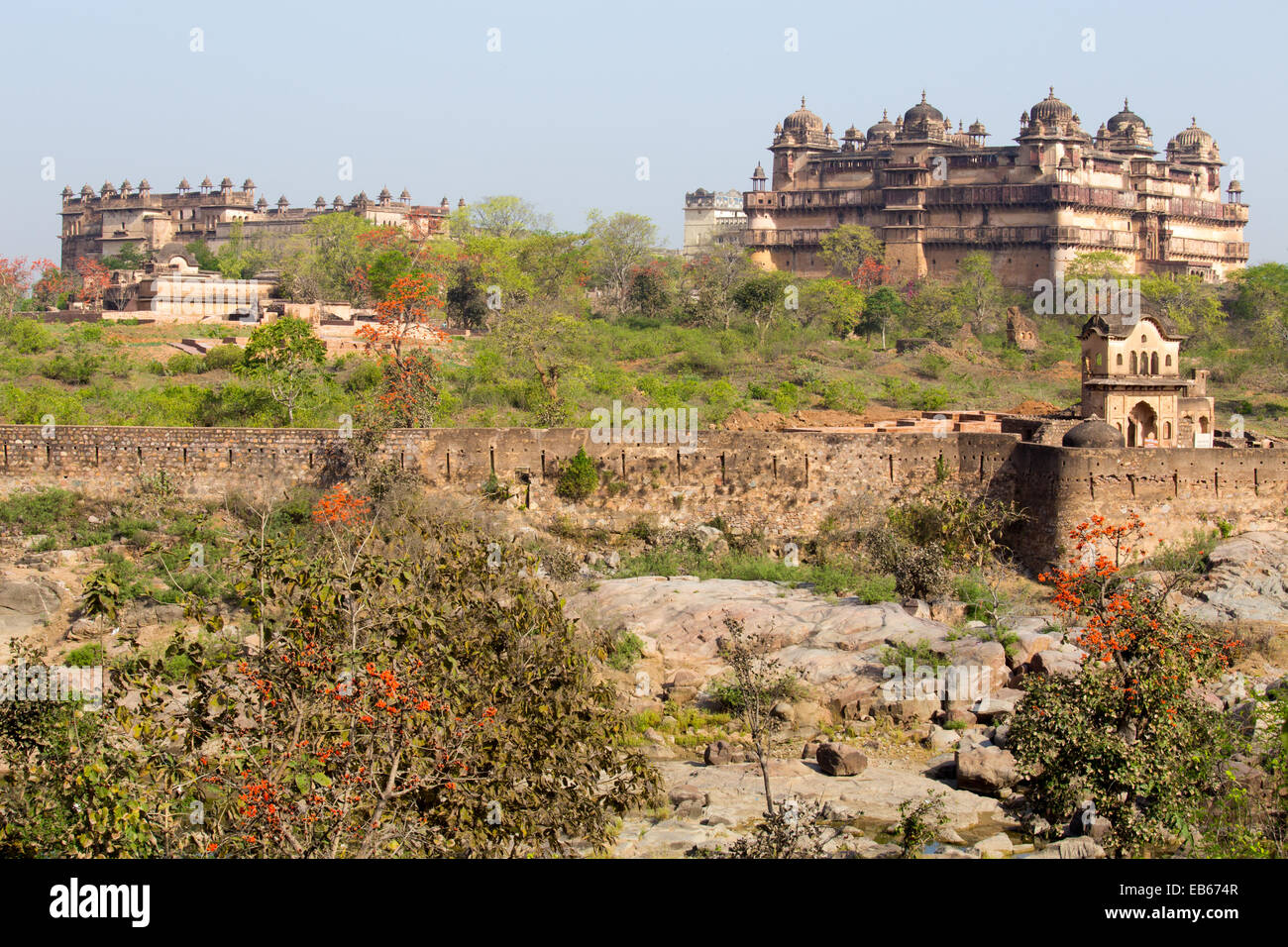 Jahangir Mahal, Orchha, Madhya Pradesh, India Stock Photo